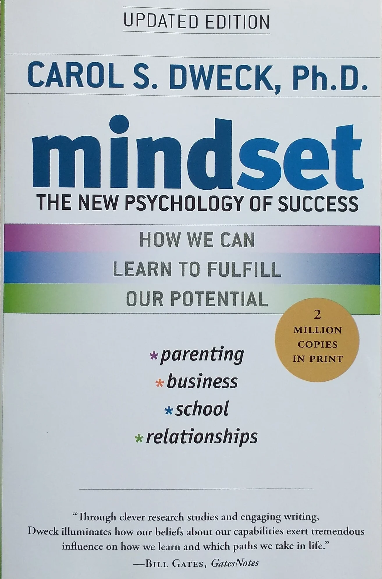 Book cover of “Mindset: The New Psychology of Success” by Carol S. Dweck.